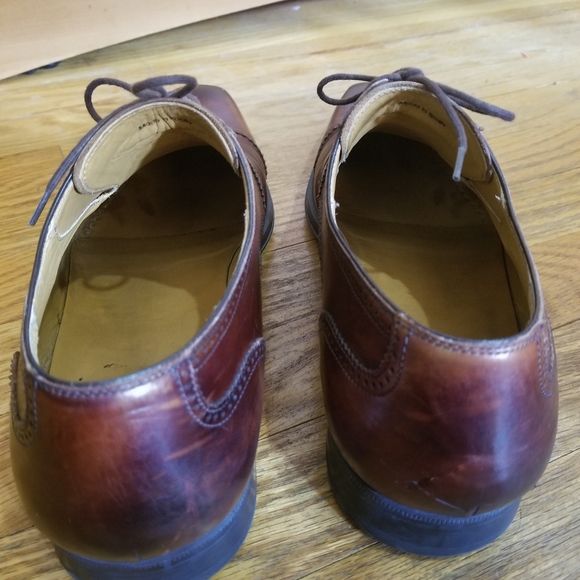 Magnanni Carlito Cap Toe Derby Lace Up Dress Shoes in Cognac 12M Brouge … main image 5